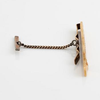 Bengt Hallberg, smyckesset, 3 delar, 18K guld, med små diamanter.