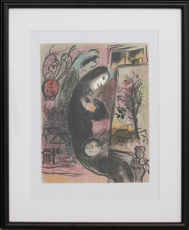 MARC CHAGALL, originalfärglitografi, utförd 1963.