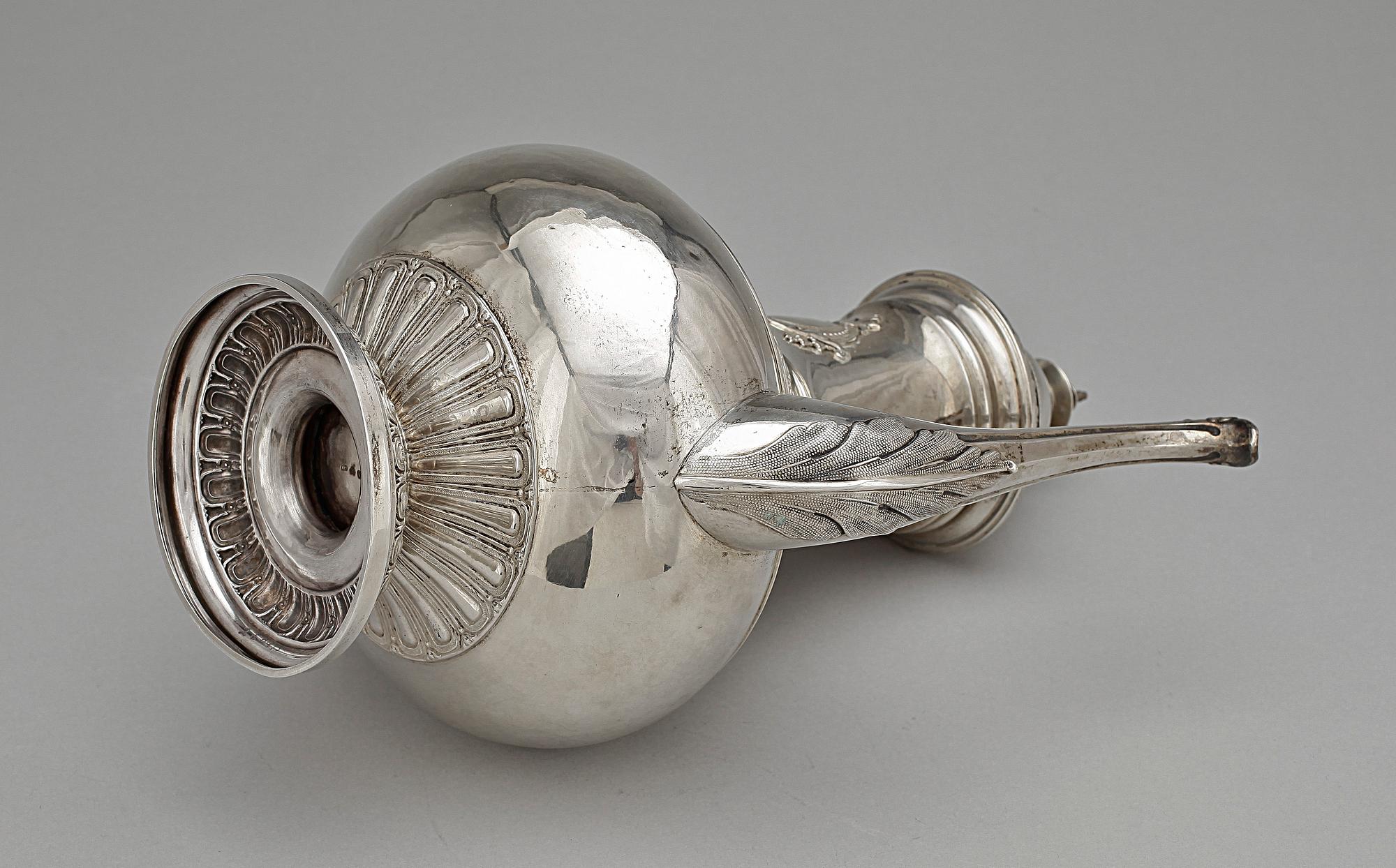 KAFFEKANNA, silver, nyrenässans, GAB, Stockholm 1889. Vikt 572 gr.