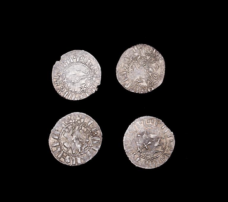 MYNT, 4 st, silver. Armenien, Levon 1199-1218 e.Kr. Ca 12 g.