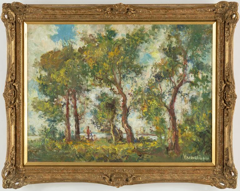 HERMAN LIPOT, oil on canvas, signed.