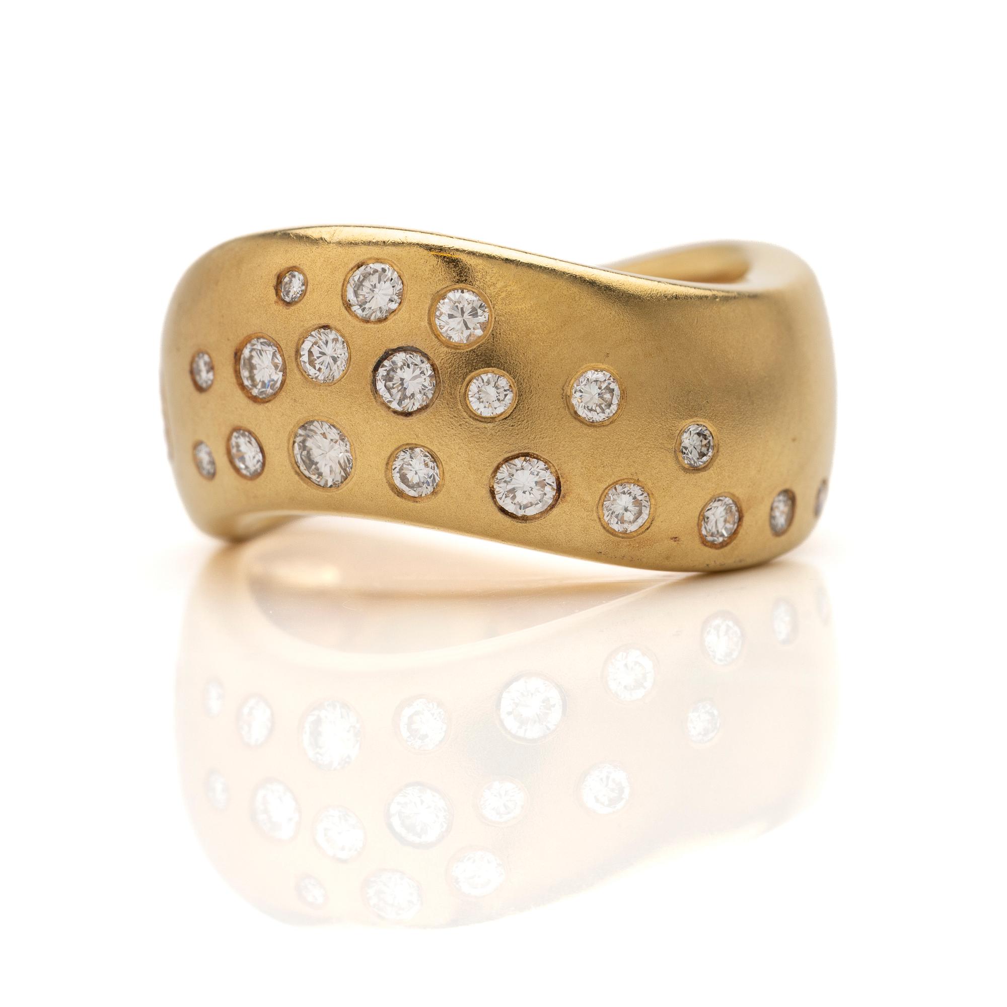 Heribert Engelbert, 18K gold ring with diamonds, Stockholm 1998.