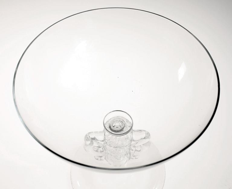 SKÅL PÅ FOT, glas, "Vingarna", Simon Gate, Sandvik, ej sign.