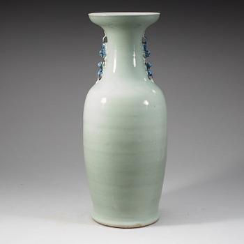A Chinese underglaze blue and celadon vase, early 20th Century.