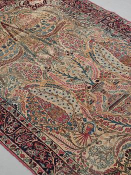 A rug, semi-antique Kerman Laver, ca 221,5 x 142 cm.