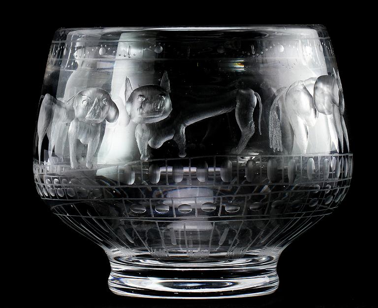 SKÅLAR, 3 st, glas, Boda, 1900-tal.