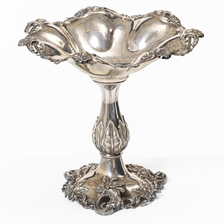 Gustaf Möllenborg, Feron, bowl on foot, silver, Stockholm, 1986.