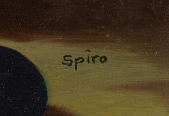 Georges Spiro, Surrealist landscape with fruits.