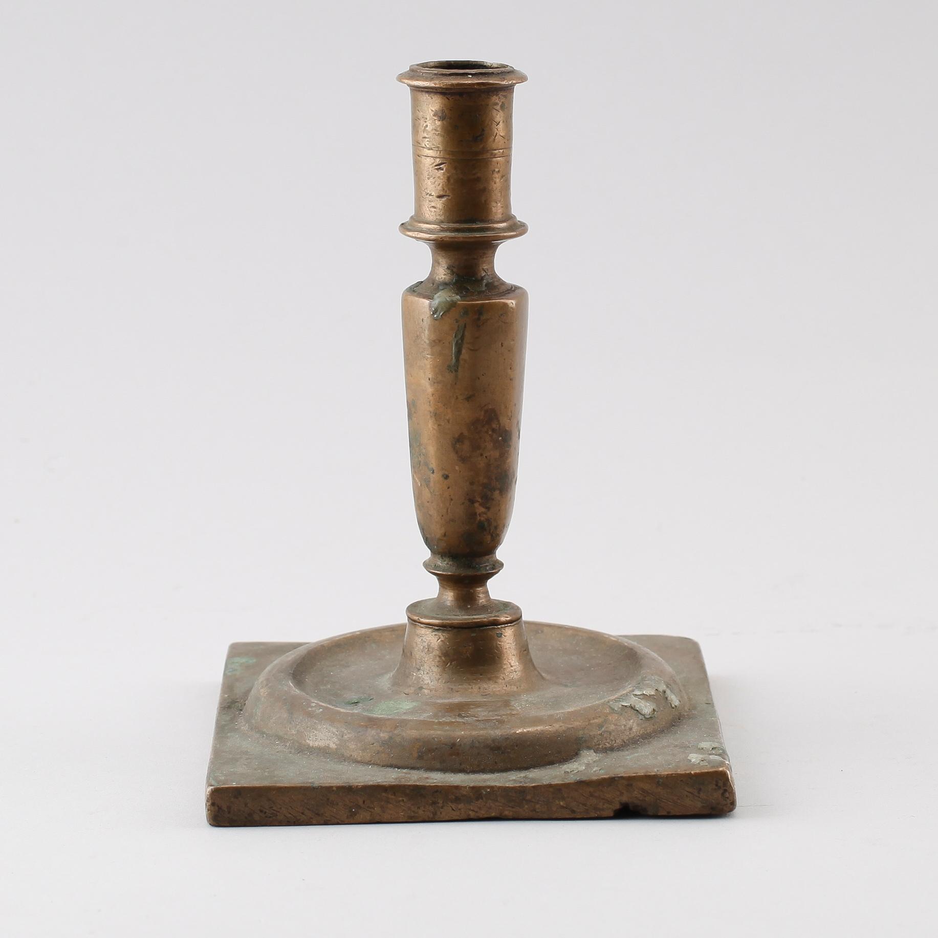 LJUSSTAKE, mässing, 1600-/1700-tal.