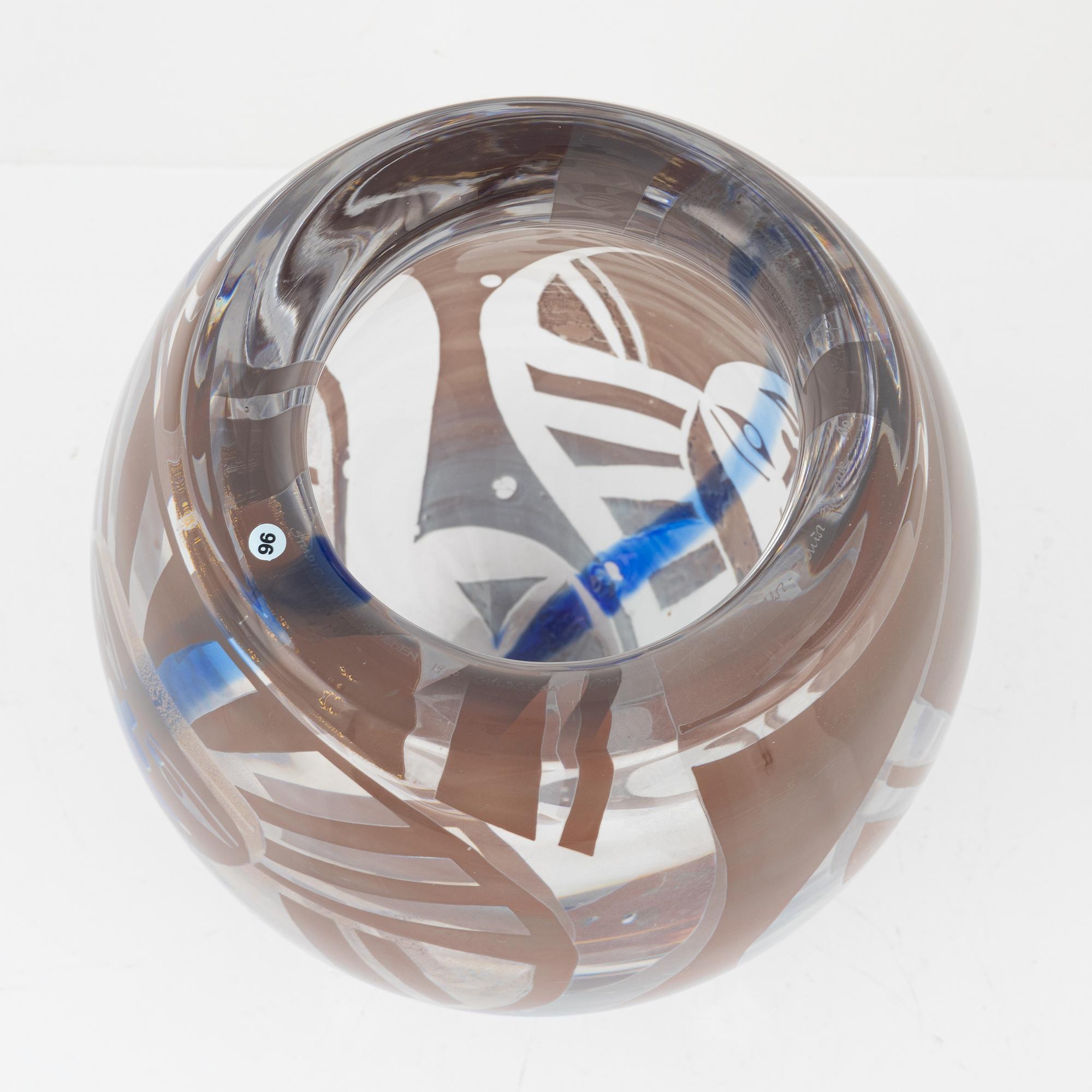 Hanne Dreutler & Arthur Zirnsack, vase, a so called gold graal, signed and dated 1989.