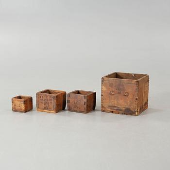 Four wooden measurements, second half of the 19th century.