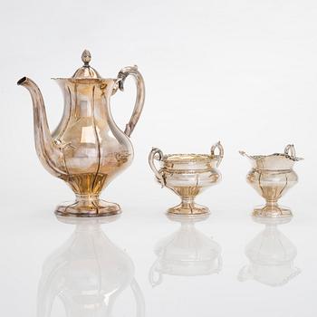 A three-piece silver coffee set, Kultakeskus, Hämeenlinna, 1969.