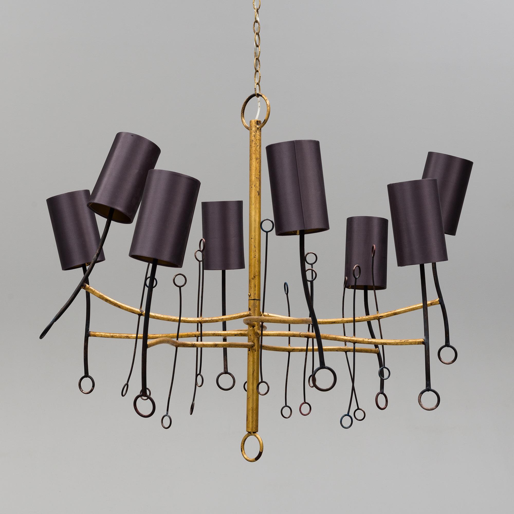 A "Lollipop Chandelier" ceiling light, by Gareth Devonald Smith, Porta Romana, England, 21st century.