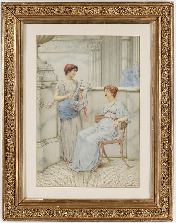 WILLIAM ANSTEY DOLLAND, akvarell, signerad.