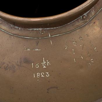 KOPPARKITTEL, med datering 1823.