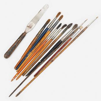 Birger Simonssons friluftsstaffli, paletter & målarlådor.