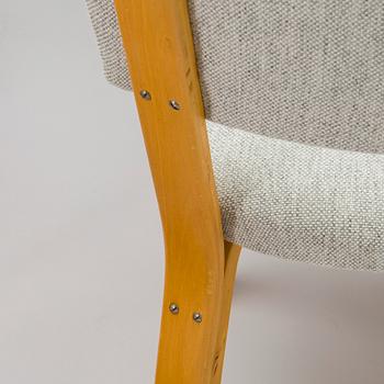 Alvar Aalto, stolar, 6 st, modell 63, O.Y. Huonekalu- ja Rakennustyötehdas A.B. 1900-talets mitt.