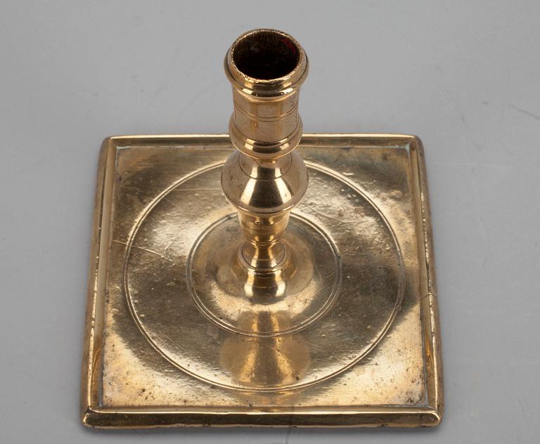 LJUSSTAKE, mässing, barock, 16/1700-tal.