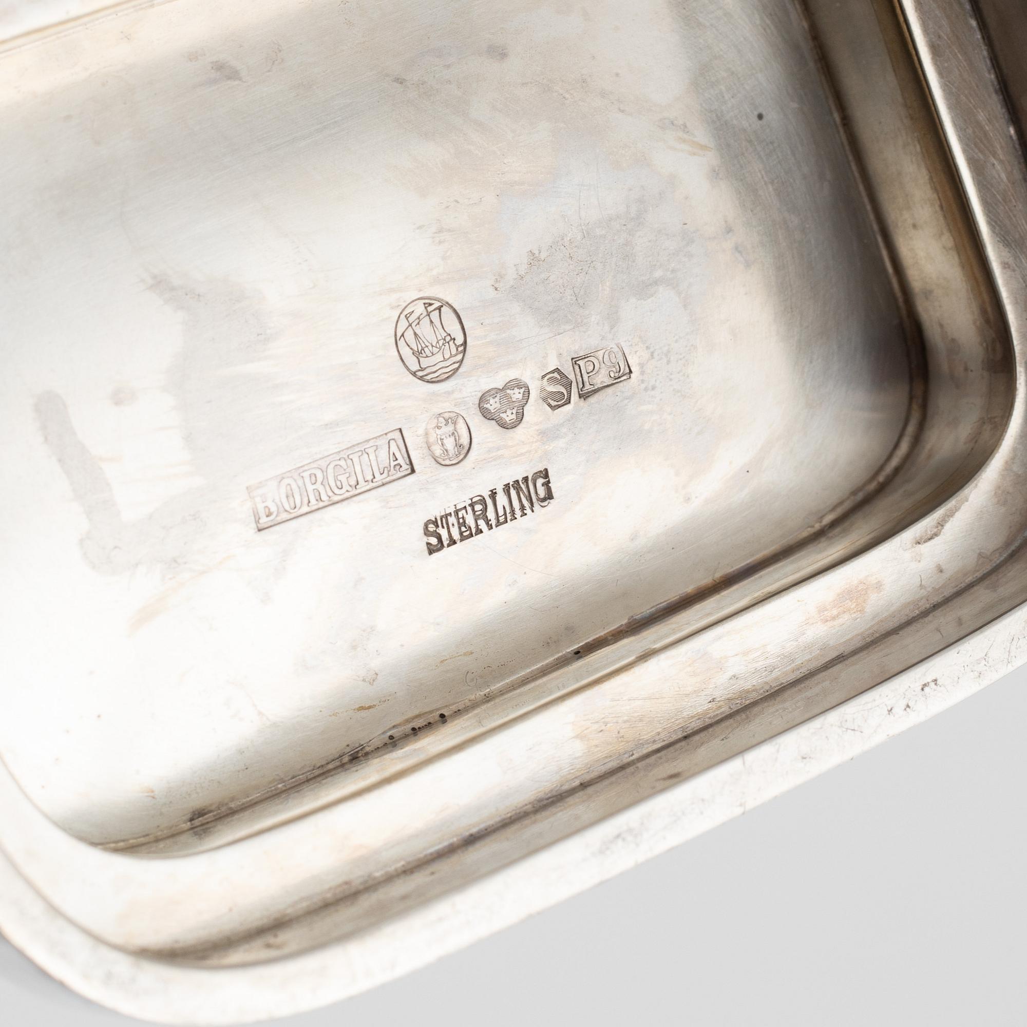 Atelier Borgila, a sterling silver vase, Stockholm 1965.