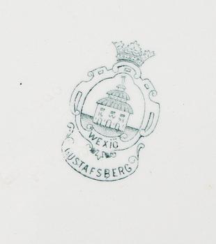 MATSERVIS, 76 delar, flintgods, Wexiö Guld, Arvid Ekberg, Gustafsberg, omkring år 1900.