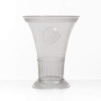 Simon Gate, vas, graverat glas, Orrefors, modell G 171, 1920-tal.