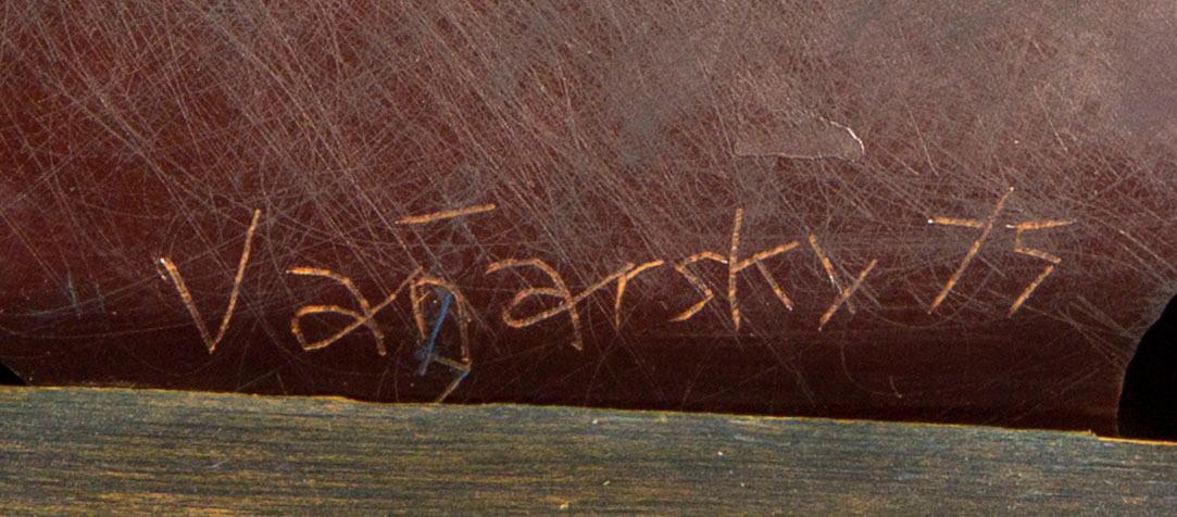 Jack Vanarsky,  cinetic sculpture signed and dated 75.