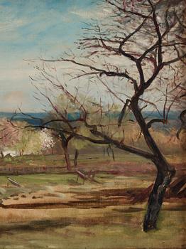 Carl Fredrik Hill, ”Landskap med fruktträd” (Landscape with fruit trees).