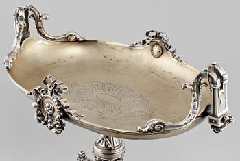 UPPSATSSKÅL, silver, Lars Larsson, Göteborg, 1878. Vikt 3417 g.