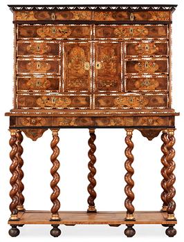 590. A Baroque second half 17th century cabinet on stand.