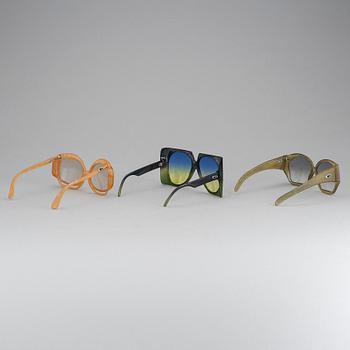 SOLGLASÖGON, 3 st, Christian Dior.