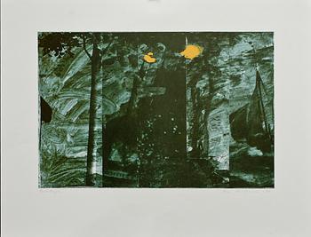 OLA BILLGREN, färglitografi, provtryck, sign o dat -81.