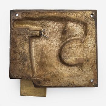 Armas Hutri, ovenkolkutin, pronssia, signeerattu massaan AH ja päivätty 1970.