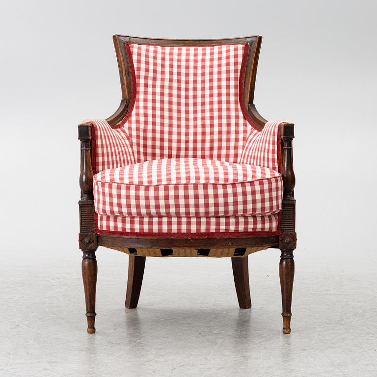 A Louis XVI armchair, France, late 18th century.