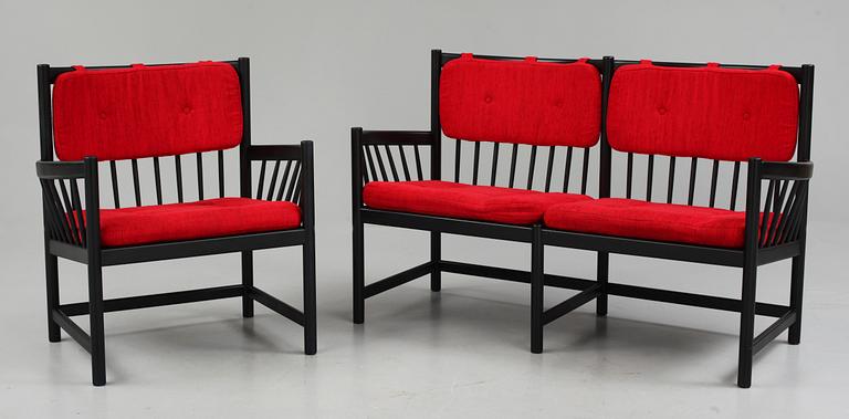 SOFFA samt FÅTÖLJ, "Sörgården", Jörgen Baeckmark för Gemla, modellen i produktion 1968-1974.