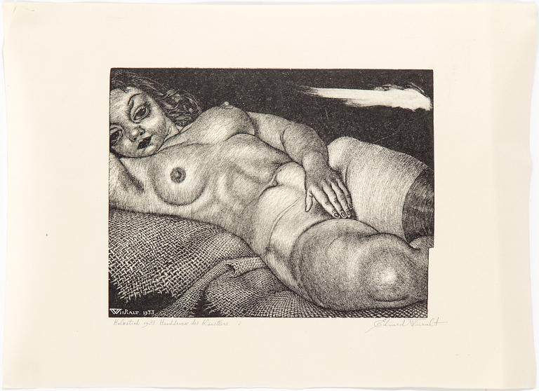 EDUARD WIIRALT, woodcut, signed and dated 1933.