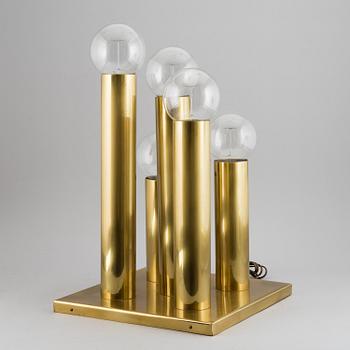 A brass table lamp, 21st century.