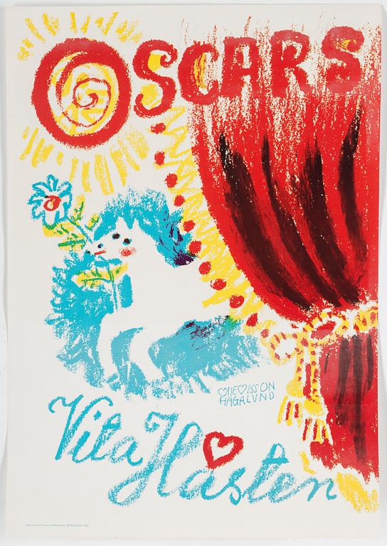 OLLE OLSSON-HAGALUND, posters/utställningsaffisher, 8 st.