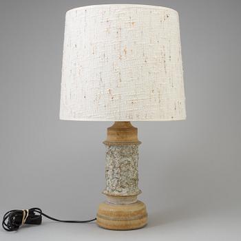 A table lamp, stoneware, Ego Ateljé, signerad BK.