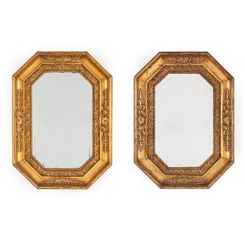 A pair of mid 19th century mirrors.