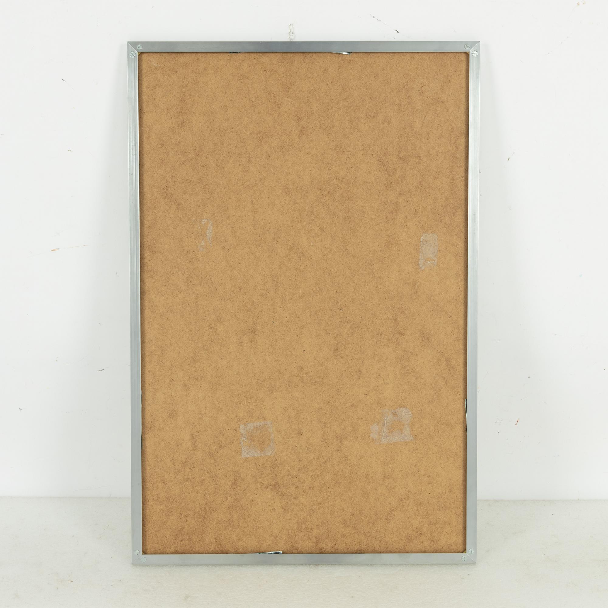 A steel frame mirror, probably Ulf Scherlin, 2006.