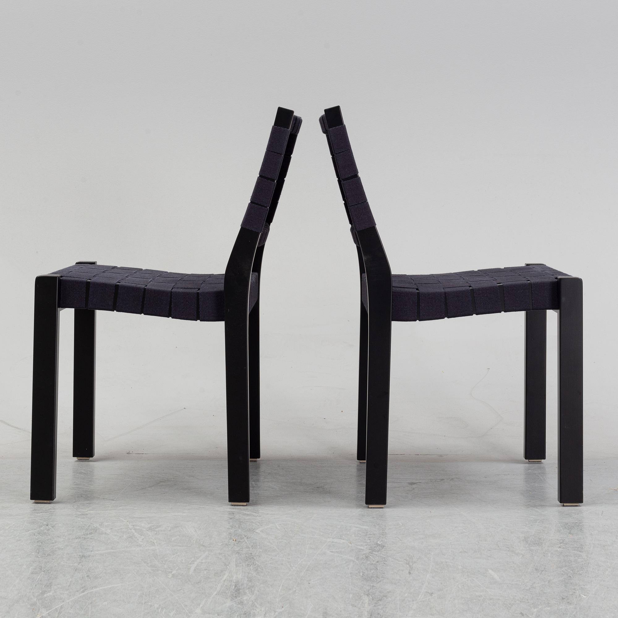 Alvar Aalto, stolar, ett par, modell "611", Artek.