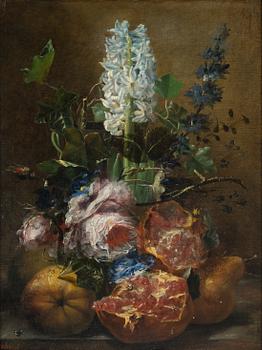 Georges Choné, attributed, floral still life.