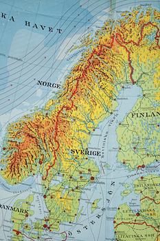 SKOLKARTA, Europa, 1950-tal.