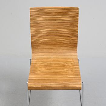 6 "Kuadra chair 1321" chairs from Pedrali Italy.