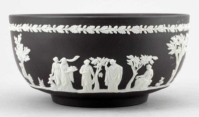 SKÅL, black basalt, Wedgwood, 1900-tal.