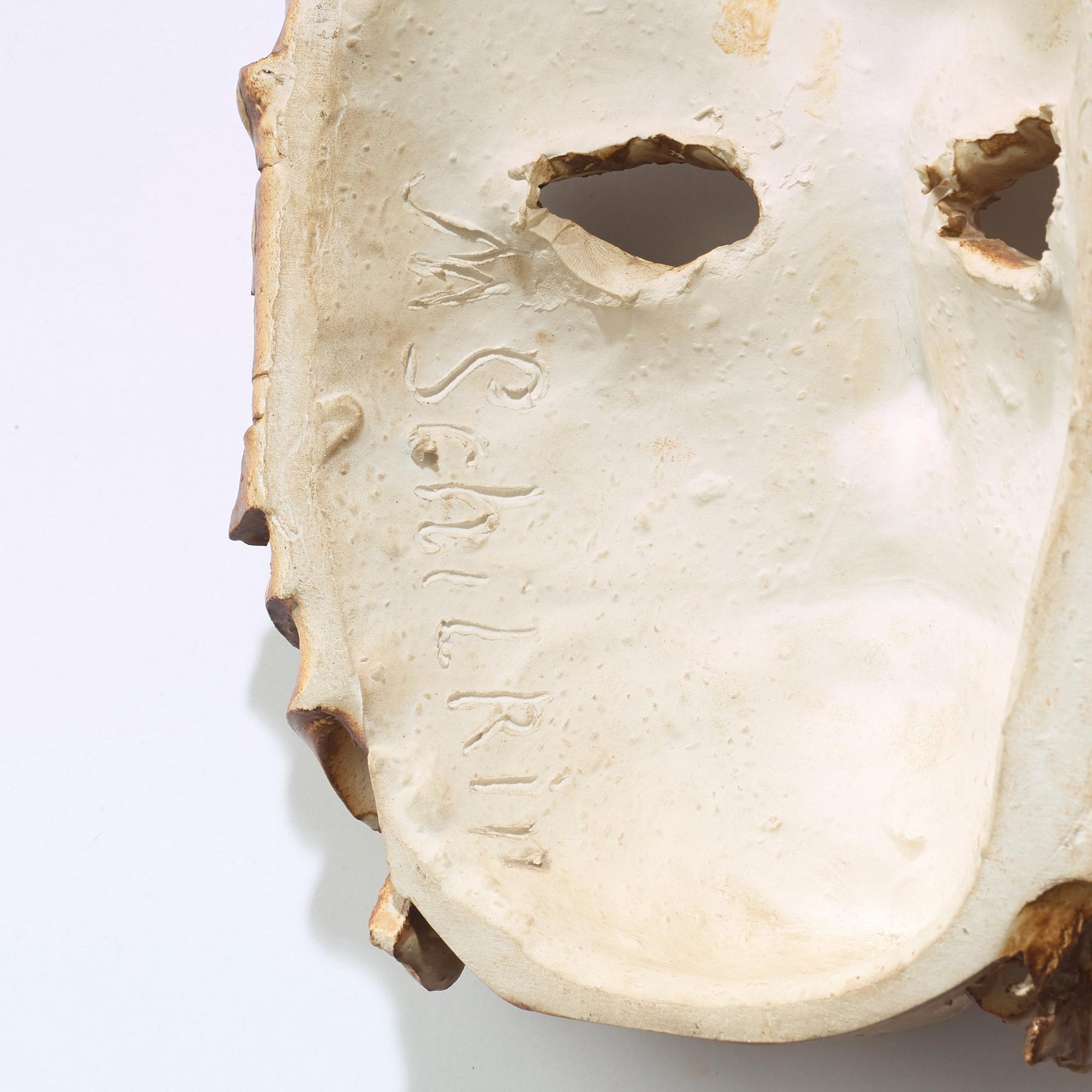 Michael Schilkin, väggskulptur / mask, Arabia, Finland 1930-50-tal.
