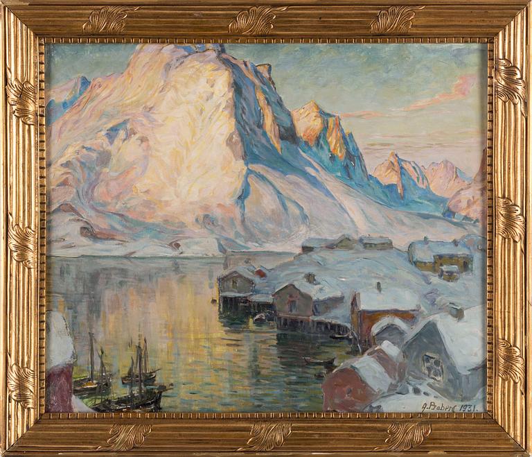 ANNA BOBERG, oil on canvas, signed and dated 1931.