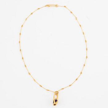 Björn Weckström, necklace, "Renklockan", 18K gold with amethyst, Lapponia.