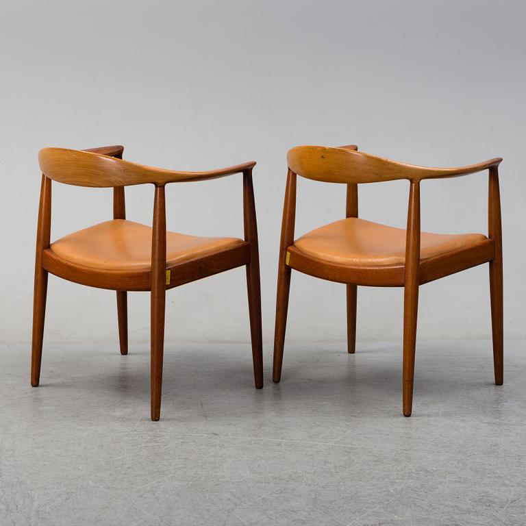 HANS J WEGNER,  a set of 6 "The Chair",  Johannes Hansen, Danmark.