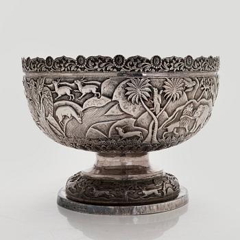 A silver bowl, Cambodia.